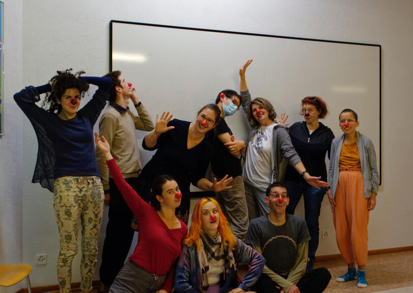 I guided a Clown and outreach workshop